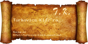 Turkovics Klára névjegykártya